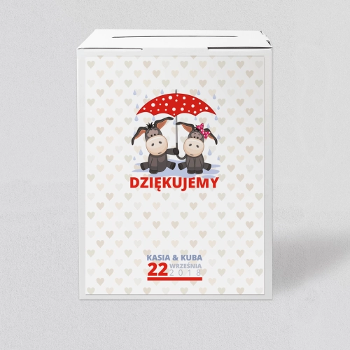 Pudełko na koperty i pieniądze Uroczy Deszcz Motyw 7