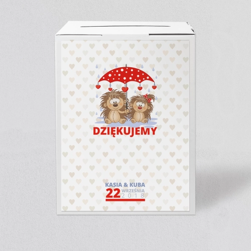 Pudełko na koperty i pieniądze Uroczy Deszcz Motyw 16