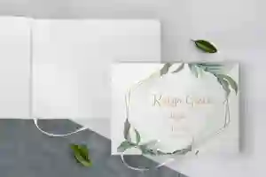 Księga Gości Weselnych Liście Motyw 3