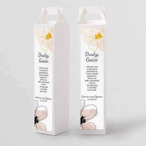 Pudełko na alkohol Watercolor Wedding Motyw 1