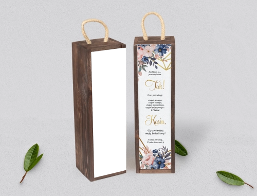 Prośba o Świadkowanie - SNW Akryl brązowa Goemetryczne Serce - Motyw 2