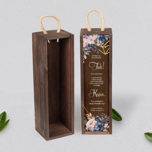 Prośba o Świadkowanie - SNW brązowa Geometryczne Serce - Motyw 2