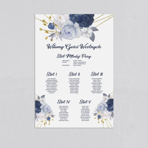 Plan stołów weselnych Modena - Motyw 2