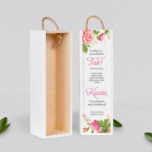 Prośba o Świadkowanie - SNW biała Serce Kwiat Motyw 1