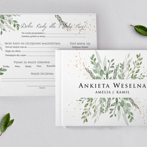 Ankieta Weselna - Leaves Motyw 3