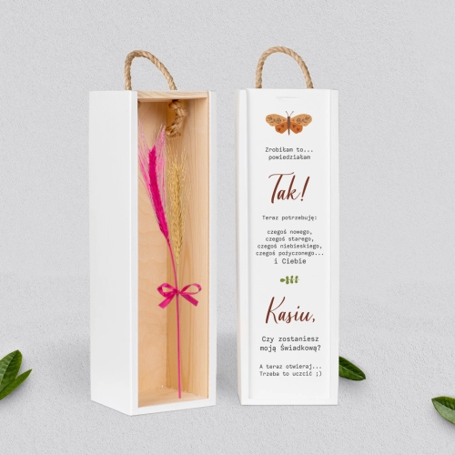 Prośba o Świadkowanie - SNW biała Butterflies - Motyw 4