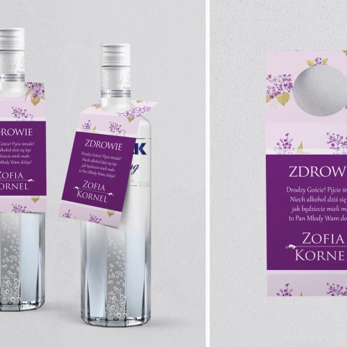 Zawieszka na alkohol oczko Kwiatowe Pole Motyw 6