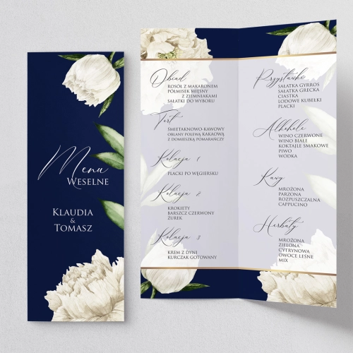 Menu Weselne Loveletter - Motyw 1