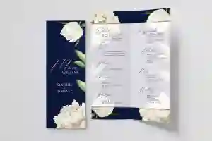 Menu Weselne Loveletter - Motyw 1