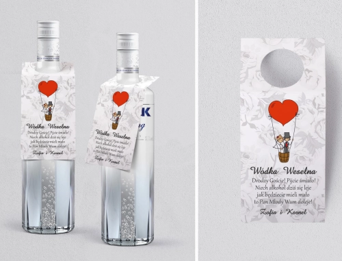 Zawieszka na alkohol oczko Zakochani Motyw 4