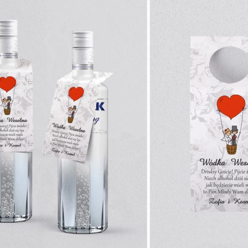 Zawieszka na alkohol oczko Zakochani Motyw 4