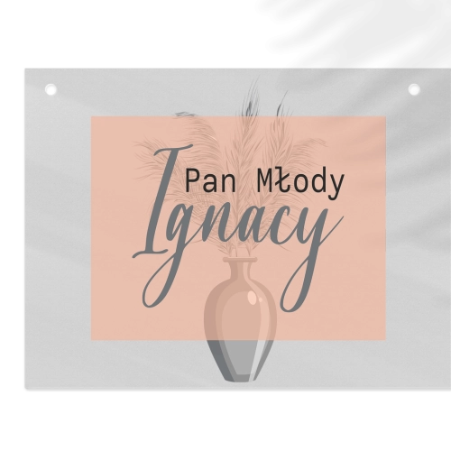 Zawieszka na krzesła - Prostokątna Butterflies - Motyw 4