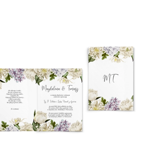 Zaproszenia ślubne Ofelia - Składane Motyw 2