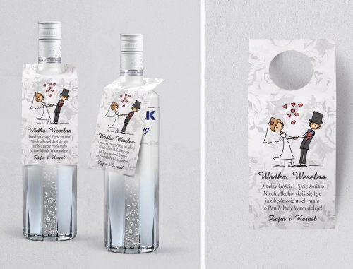 Zawieszka na alkohol oczko Zakochani Motyw 8