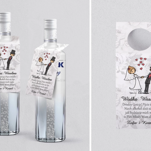 Zawieszka na alkohol oczko Zakochani Motyw 8