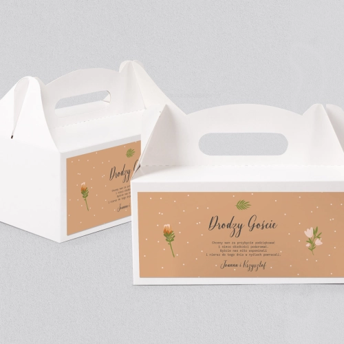 Pudełko na ciasto weselne Butterflies - Motyw 2