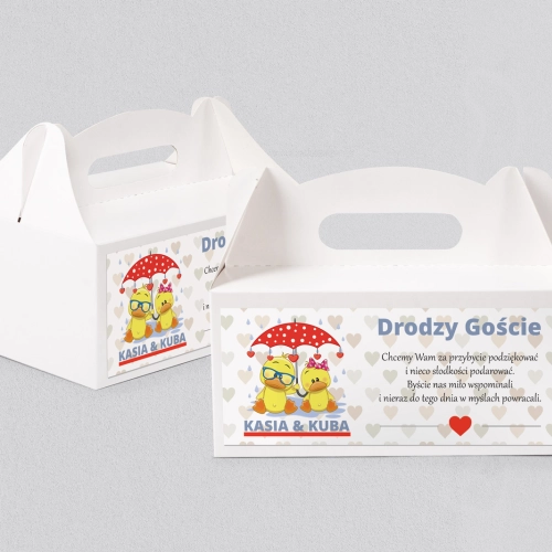 Pudełko na ciasto weselne Uroczy Deszcz Motyw 5