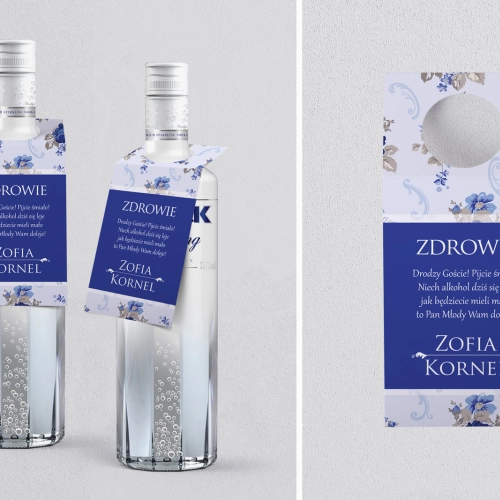 Zawieszka na alkohol oczko Kwiatowe Pole Motyw 4