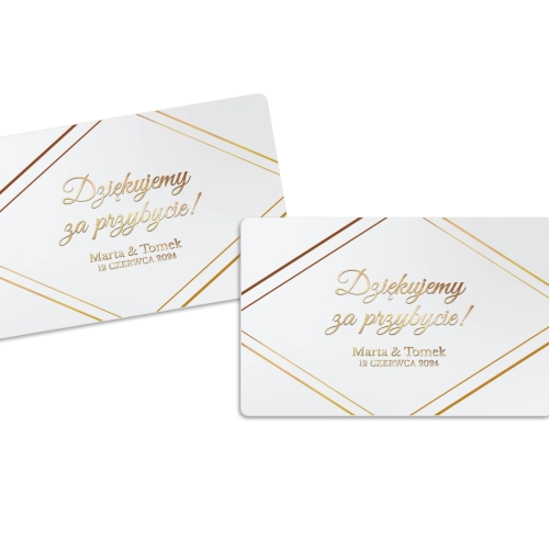 Magnes Prostokątny - Marmur & Złoto - Motyw 5