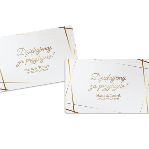 Magnes Prostokątny - Marmur & Złoto - Motyw 2