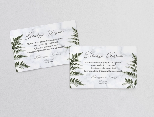 Naklejki na ciasto weselne Marble leaf Motyw 2