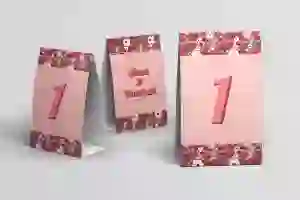 Numerki na stół Retro Style Motyw 2