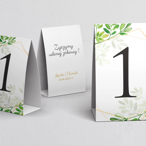 Numerki na stół Flowers & Frame Motyw 3