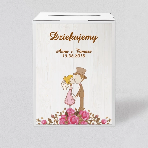 Pudełko na koperty i pieniądze Naturalna Miłość Motyw 1