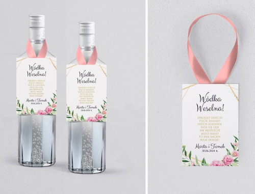 Zawieszka na alkohol Flowers & Frame - Motyw 4
