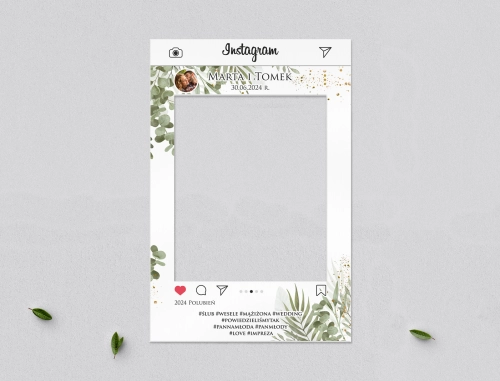 Ramka do zdjęć - Instagram Leaves Motyw 2