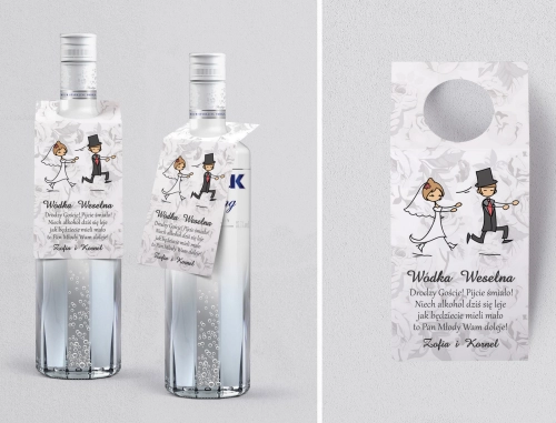 Zawieszka na alkohol oczko Zakochani Motyw 2
