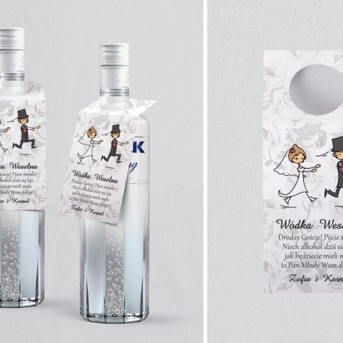 Zawieszka na alkohol oczko Zakochani Motyw 2