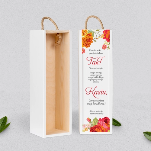 Prośba o Świadkowanie - SNW biała Serce Kwiat Motyw 3