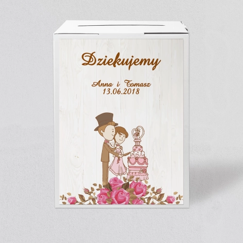 Pudełko na koperty i pieniądze Naturalna Miłość Motyw 8