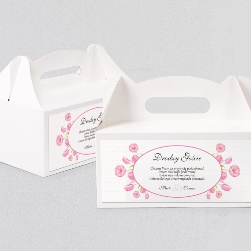 Pudełko na ciasto weselne Radosny Dzień Motyw 6