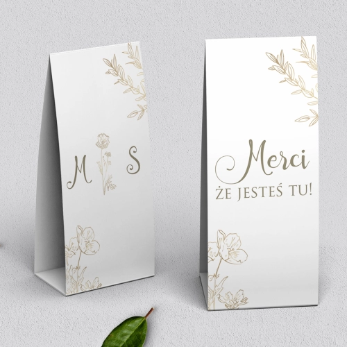 Podziękowanie Merci - Pudełeczko Fiori Motyw 2