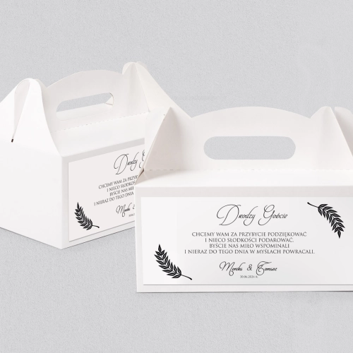 Pudełko na ciasto weselne Alloro - Motyw 1