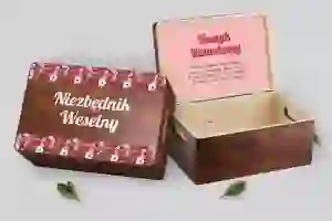 Koszyczek ratunkowy weselny brązowy - Retro Style Motyw 2