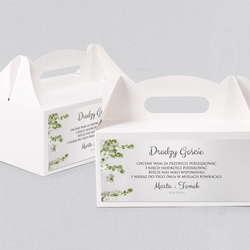 Pudełko na ciasto weselne Soft - Motyw 8