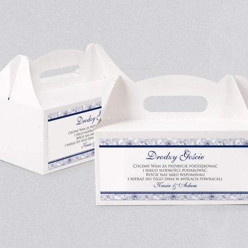 Pudełko na ciasto weselne Ornaments - Motyw 1