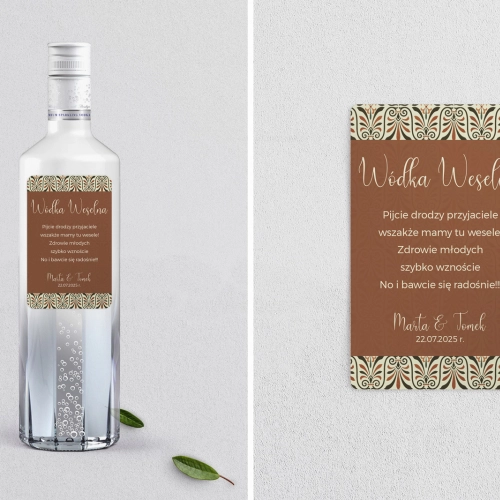 Naklejki na alkohol - Vintage Motyw 3