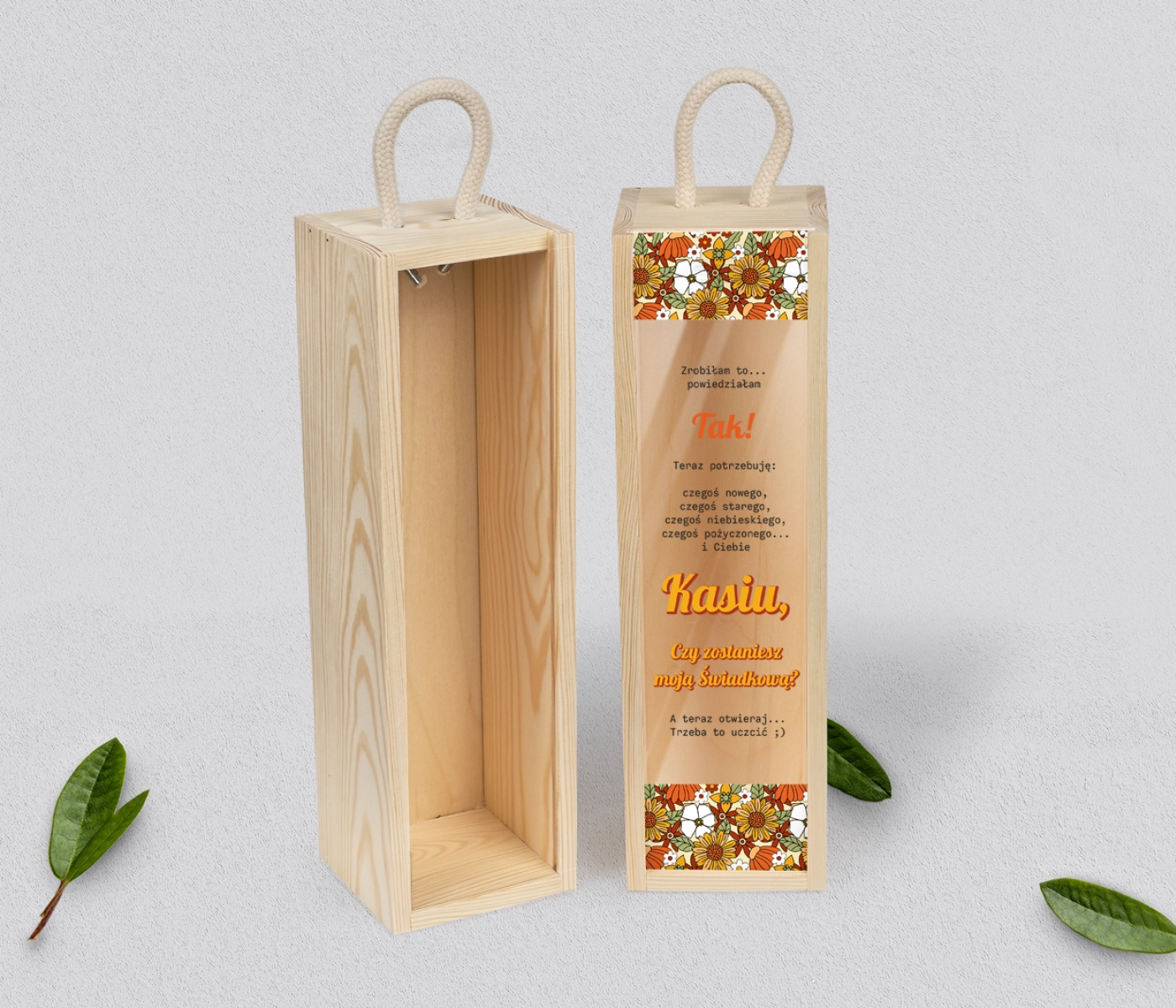Prośba o Świadkowanie - SNW Akryl naturalna Retro Style Motyw 1