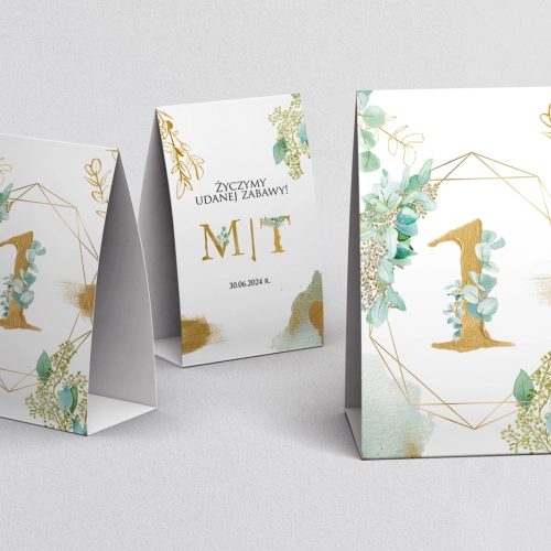 Numerki na stół Golden Green Motyw 1