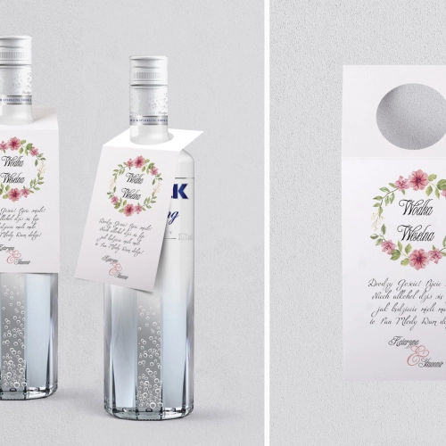 Zawieszka na alkohol oczko Akwarelowe Wianki Motyw 6