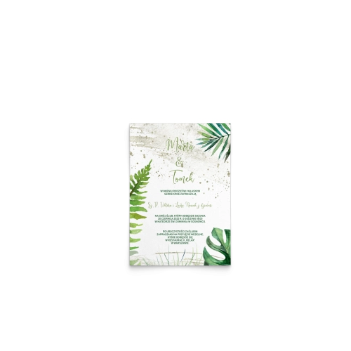 Zaproszenia ślubne Tropical - Motyw 1