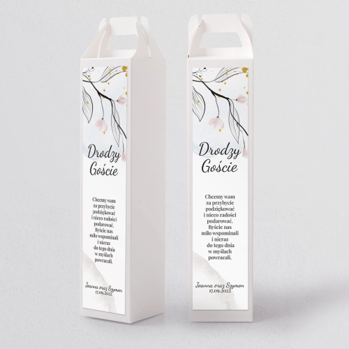 Pudełko na alkohol Watercolor Wedding Motyw 3