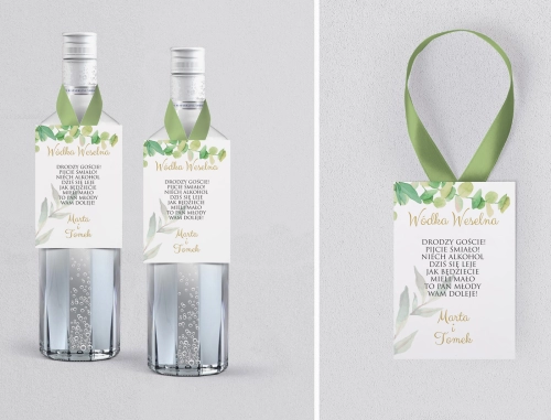 Zawieszka na alkohol Liście - Motyw 4