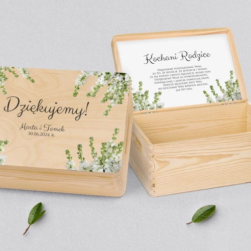 Skrzyneczka dla Rodziców - naturalna Soft Motyw 8