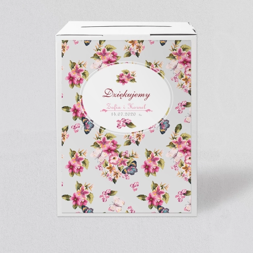 Pudełko na koperty i pieniądze Pobieramy się Motyw 2