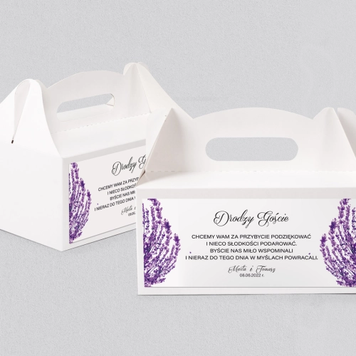 Pudełko na ciasto weselne Charlotte - Motyw 4